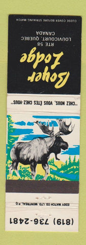 Matchbook Cover - Boyer Lodge Louvicourt QC Shell oil gas