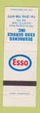 Matchbook Cover - Esso oil gas Desroches Joliette QC