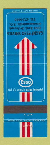 Matchbook Cover - Esso oil gas Gagne Drummondville QC