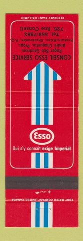 Matchbook Cover - Esso oil gas Conseil Sherbrooke QC
