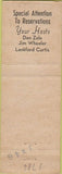 Matchbook Cover - Driftwood Inn Padre Island TX