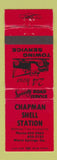 Matchbook Cover - Chapman Shell oil gas Warm Springs GA towing