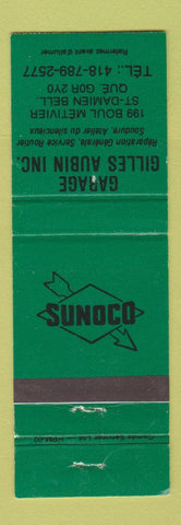 Matchbook Cover - Sunoco oil gas Gilles Aubin St Damien Bell QC WEAR