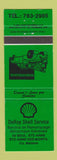 Matchbook Cover - DeRoy Shell oil gas Ste Anne Des Monts QC GREEN