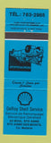 Matchbook Cover - DeRoy Shell oil gas Ste Anne Des Monts QC BLUE