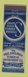 Matchbook Cover - Philadelphia Surgial Instrument PA