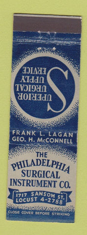 Matchbook Cover - Philadelphia Surgial Instrument PA