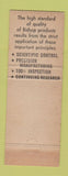 Matchbook Cover - Sempra Surgical Syringe Malvern PA WEAR