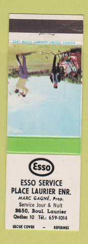 Matchbook Cover - Esso oil gas Place Laurier Quebec QC