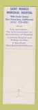 Matchbook Cover - Saint Frances Memorial Hospital San Francisco CA Full Length
