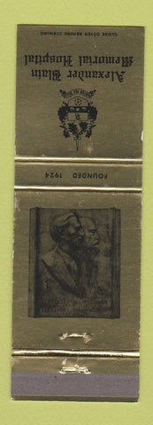 Matchbook Cover - Alexander Blain Memorial Hospital Detroit MI