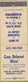 Matchbook Cover - Casa Belmont Motel Belmont CA WEAR