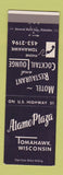 Matchbook Cover - Alamo Plaza Motel Restaurant Tomahawk WI