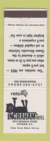 Matchbook Cover - Ingraham Hotel Victoria BC