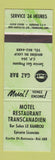 Matchbook Cover - Gulf oil gas Motel Transcanadien Sortie St Antonin QC