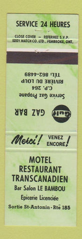 Matchbook Cover - Gulf oil gas Motel Transcanadien Sortie St Antonin QC