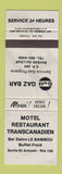 Matchbook Cover - Gulf oil gas Motel Transcanadien Sortie St Antonin QC GREY