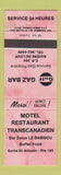 Matchbook Cover - Gulf oil gas Motel Transcanadien Sortie St Antonin QC PINK