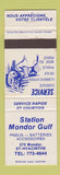 Matchbook Cover - Station Mondor Gulf St Hyacinthe QC