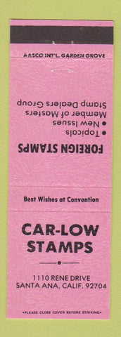 Matchbook Cover - Car Low Stamps Santa Ana CA dealer