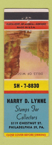 Matchbook Cover - Harry Lynne Stamps Philadelphia PA postage