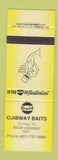 Matchbook Cover - Gulf oil gas Ojibway Baits Sioux Lookout ON