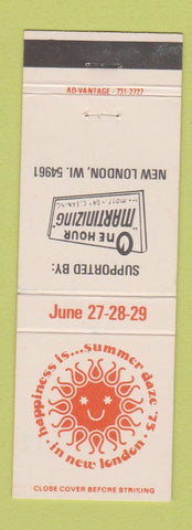 Matchbook Cover - One Hour Martinizing Dry Cleaning New London WI