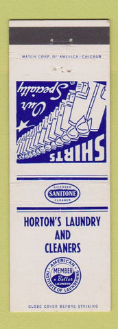 Matchbook Cover - Horton's Laundry Cleaners Sanitone