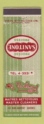 Matchbook Cover - P Ferland Cleaners Quebec QC Sanitone WEAR
