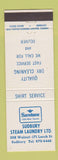 Matchbook Cover - Sanitone Sudbury Steam Laundry ON