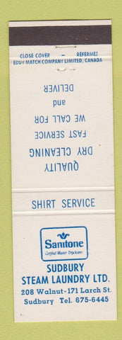 Matchbook Cover - Sanitone Sudbury Steam Laundry ON