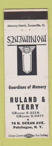 Matchbook Cover - Rutland and Terry Funeral Home Patchogue NY
