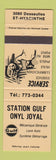 Matchbook Cover - Gulf oil gas Station Onyl Joyal St Hyacinthe QC