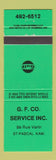 Matchbook Cover - Gulf oil gas GF Co ST Pascal Kam QC