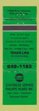 Matchbook Cover - Station Gulf oil gas Philippe Huard Ste Julie QC GREEN WEAR