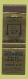 Matchbook Cover - American Vault Company Burial Detroit MI