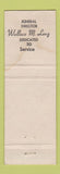 Matchbook Cover - Long Funeral Home Oley PA WEAR