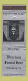 Matchbook Cover - Wareham Funeral Home Wilkinsburg PA
