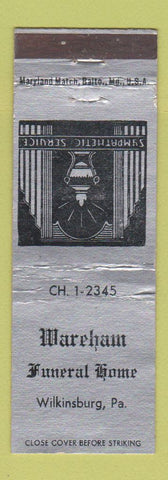 Matchbook Cover - Wareham Funeral Home Wilkinsburg PA