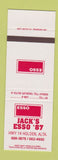 Matchbook Cover - Esso oil gas Jack's 87 Holden AB