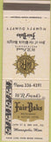 Matchbook Cover - Fair Oaks Restaurant Minneapolis MN
