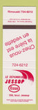 Matchbook Cover - Esso oil gas Jessop QC Rimouski SAMPLE