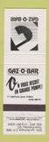 Matchbook Cover - Gaz o Bar oil gas Trois Pistoles QC