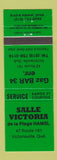 Matchbook Cover - Salle Victoria oil gas Victoriaville QC
