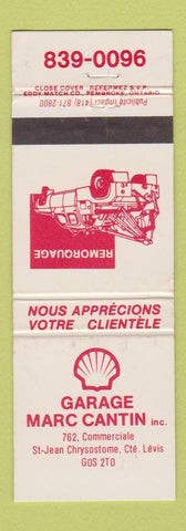Matchbook Cover - Shell oil gas Marc Cantin Levis QC WEAR