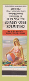 Matchbook Cover - Esso oil gas Chilliwack BC pinup WEAR