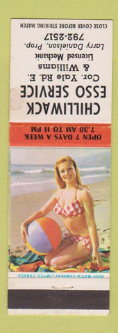 Matchbook Cover - Esso oil gas Chilliwack BC pinup WEAR