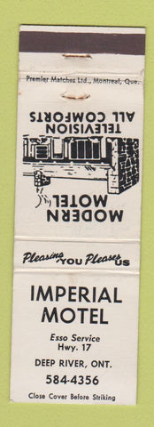 Matchbook Cover - Imperial Hotel Esso oil gas Deep River ON WEAR