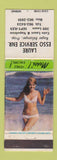 Matchbook Cover - Esso oil gas Laure pinup Sept Iles QC WEAR