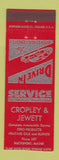Matchbook Cover - Cropley & Jewett Auto Service Bucksport ME